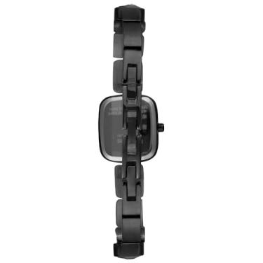 Imagem de Relógio Seculus Feminino Preto Retangular Bracelete Joia com Pedras Cristais Original