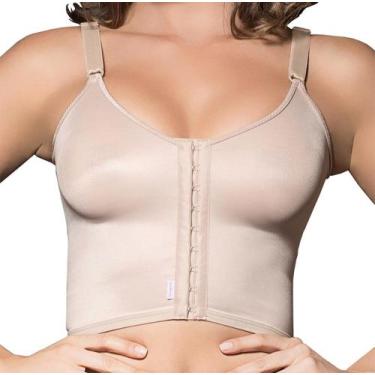 Imagem de Sutiã Longo Pós-cirúrgico Sem Costura Cinta Moderna, G-46, Marrom