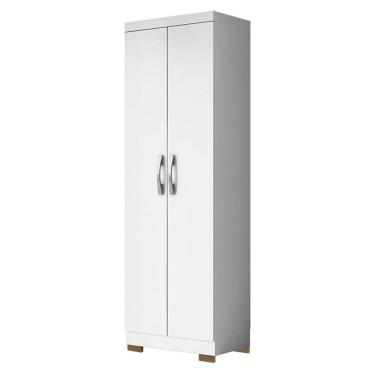 Imagem de Armário Multiuso 2 Portas New 2000192 Branco Tx com Pés Bronze - Aramóveis