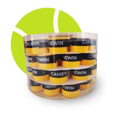 Imagem de Kit 60 Overgrip Para Raquete Beach Tennis Tênis Grips Amarelo - Camewi