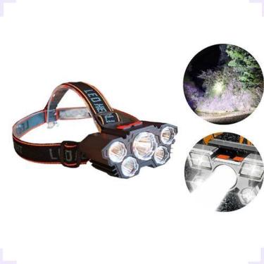 Imagem de Lanterna De Cabeça 5 Led Usb Recarregável Super Forte Farol