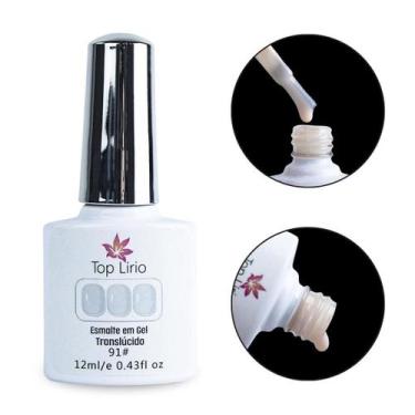 Imagem de Esmalte Em Gel Top Lírio Nude Translúcido Unhas Led/Uv 12Ml