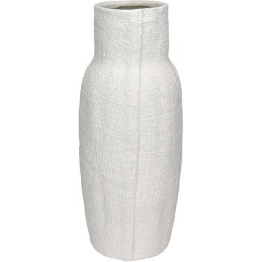 Imagem de VASO DECORATIVO ENFEITE CASA HOME&CO CERÂMICA 40x15x15cm MARFIM