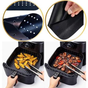 Imagem de Kit Folha Teflon Airfryer 26Cm Alta Resistência 2 Un - LOSAU