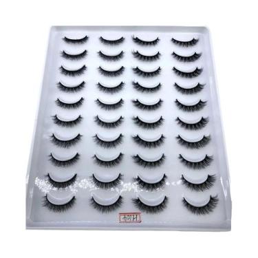 Imagem de Cílios Postiços Naturais Longos 3D De Mink, Kit De Maquiagem Com 20 Pa