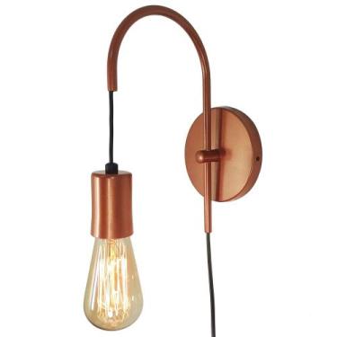 Imagem de Luminária Parede Arandela Abajur Interruptor Moderno Cobre - Geral