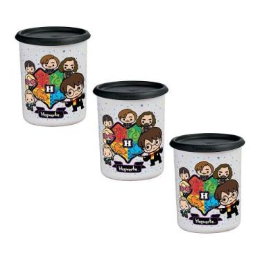 Imagem de Kit 3 Potes Tupperware Instantânea Mágica Harry Potter Colorido 1,3L