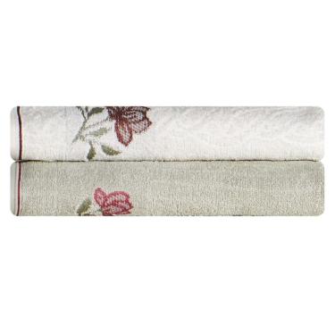 Imagem de Jogo de Toalha de Banho Encanto 100% Algodao Karsten Kit 2 Peças