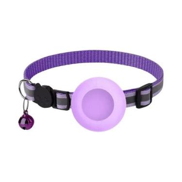 Imagem de Coleira Refletiva Para Gatos Com Sino, Suporte Para Airtag, Coleira De