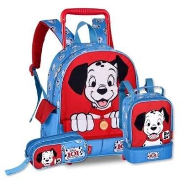 Imagem de Mochila Rodinhas 101 Dalmatas com Lancheira E Estojo Duplo-Unissex