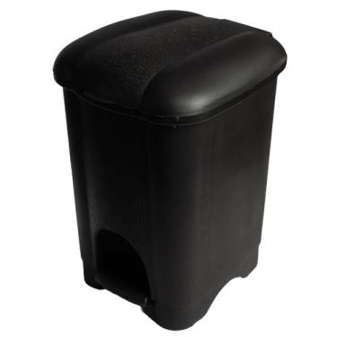 Imagem de Lixeira com Pedal e Tampa Ressistente Preta 14L Unidade - GIOTTO