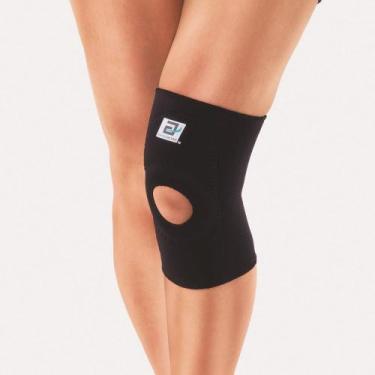 Imagem de Joelheira Chantal com Orificio e Suporte Patelar, Preto, M