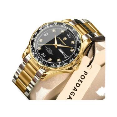 Imagem de Relógio De Pulso Masculino De Quartzo Em Aço Inoxidável Luminoso E À P