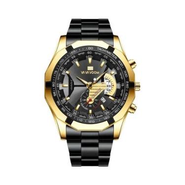 Imagem de Relógio De Pulso Masculino De Luxo Dourado Esportivo De Quartzo À Prov