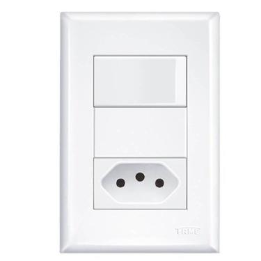 Imagem de 1 Interruptor Simples +1 Tomada 2p+t - 2917 - Fame 1 Interruptor Simpl