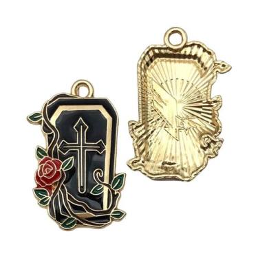 Imagem de Pingentes Góticos De Halloween Com Caveira, Traça, Lápide E Aranha, 10