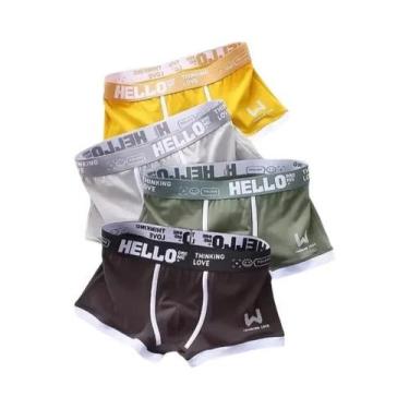 Imagem de Cuecas Boxer Masculinas plus Size Em Algodão, Respirável, U Convexo, R