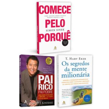 Imagem de Kit 3livros, Pai Rico, Pai Pobre + Comece Pelo Porquê + Os Segredos Da