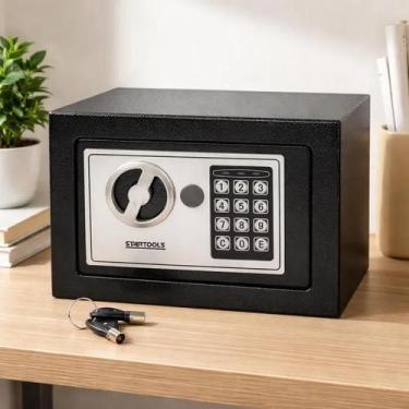 Imagem de Cofre em Aço Digital Pequeno Seguro Para Casa Dinheiro Jóias - STARTOO