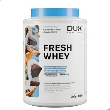 Imagem de Whey Protein Fresh 3W 100% Natural 900g Dux Nutrition, Chocolate e Ame