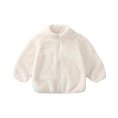 Imagem de Jaqueta De Pelúcia Para Meninos E Meninas, Outono Inverno, Cor Sólida,