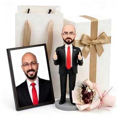 Imagem de Boneca de cabeça bobblehead personalizável – Crie sua própria mini estatueta personaliz...