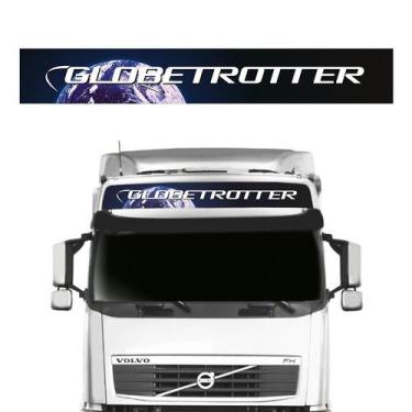 Imagem de Faixa Globetrotter Volvo FH NH FM Adesivo Quebra-Sol Teto - SPORTINOX,