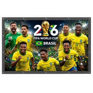 Imagem de Telão Tela Projeção Datashows Projetores Tela Cinema 200 polegadas - T