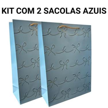 Imagem de Sacola Presente Luxo Kit Com 2 Sacolas Grande Reforçada - MLBpel, Kit 