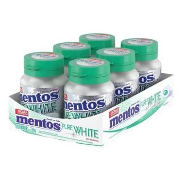 Imagem de Chiclete Mentos Pure Fresh White Spearmint C/ 6 Potes