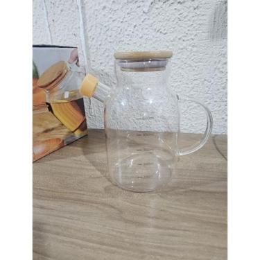 Imagem de Galheteiro Jarra vidro borossilicato Hermético 500ml Azeite Óleo Vinag