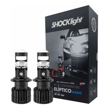 Imagem de Kit conversao led eliptico h7 6500k 12v 5000lm sll-h7 ep shocklight