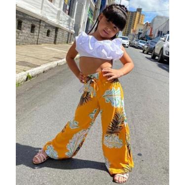 Imagem de Calça pantalona infantil tamanho 6 - Amorinha kids 