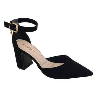 Imagem de Scarpin Feminino Bebecê Original Bico Fino Salto Grosso Lançamento - B
