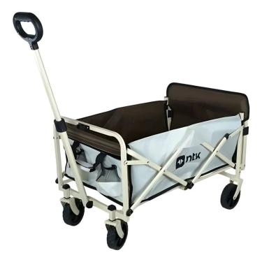 Imagem de Carrinho Dobrável 80kg de Capacidade para Camping Praia e Uso Doméstico Bege Nautika