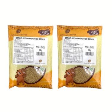 Imagem de Kit 2 Gergelim Torrado Com Casca Sem Gluten Tainá Alimentos 400g