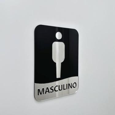Imagem de Placa de Identificação para Banheiros Masculino - Acrílico - Acrihome 