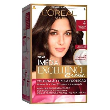 Imagem de Tintura Imédia Excellence 4 Castanho Natural 47g - Loréal Imédia