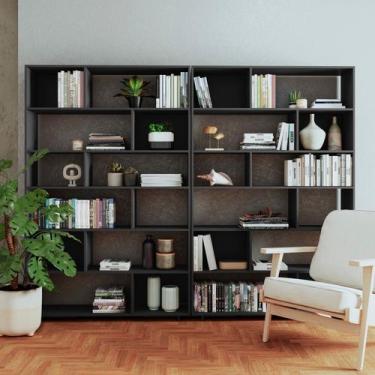 Imagem de Estante de Livros 240CMX187,5cm Conjunto 2 Estantes Euforia Yescasa Pr
