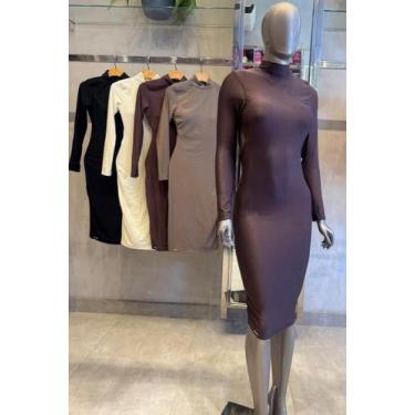 Imagem de Vestido Costa Nua Texturizado Marrom TAM Ú - OUSADIA, Marrom, TAM Ú