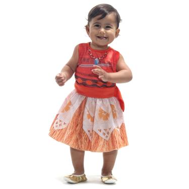 Fantasia Roupa Moana Infantil Com Colar