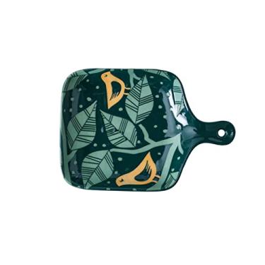 Imagem de Pratos de cozinha de cerâmica GUIPAIHAI com alça única tigela de sala de sobremesa panela de bolo de café da manhã (Cor: B)