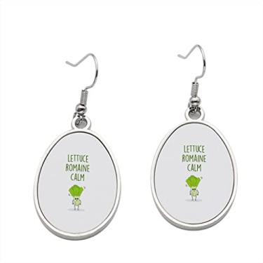 Imagem de Brinco de alface romana calma – Brincos Femininos Pendurados para Meninas – Presente de Festa de Aniversário de Dia dos Namorados, Metal, Sem Pedra Preciosa