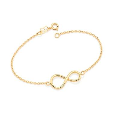 Imagem de Pulseira Rommanel Banhado Ouro Berloque Infinito 551716