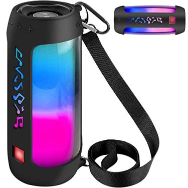 Imagem de Capa para JBL Pulse 4 - Alto-falante Bluetooth portátil à prova d'água, bolsa de armazenamento para transporte de viagem com alça de ombro e mosquetão