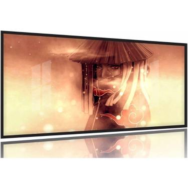 Imagem de Quadro Índio Americano Artístico Sala 130x60 Moldura Preta 2x2