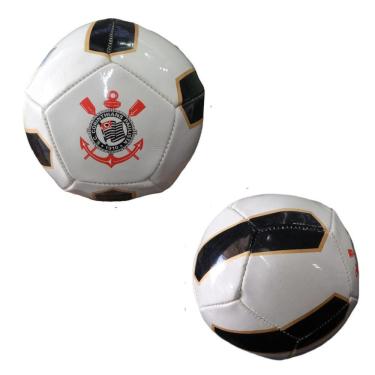 Imagem de Mini Bola De Futebol De Couro Do Time Corinthians 14Cm - Nº2