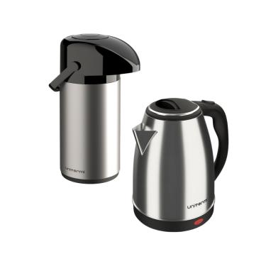 Imagem de Chaleira Elétrica 220V + Garrafa Térmica Café Chá 0,6l Inox