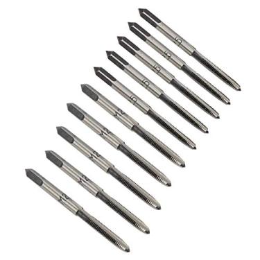 Imagem de Machos de máquina de rosca métrica Hyuduo, machos de ranhura reta de aço carbono M2.5, macho cônico de 5 peças com macho de encaixe de 5 peças, macho