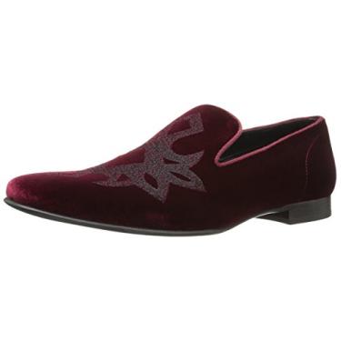 Imagem de Steve Madden Mocassim masculino Lorax sem cadarço, Veludo vinho, 8